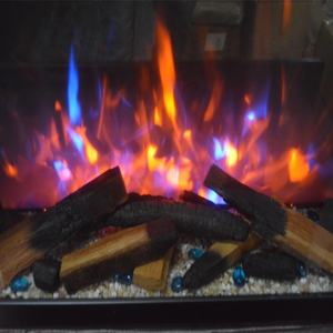 Muebles modernos de lujo para sala de estar, <span class=keywords><strong>chimenea</strong></span> eléctrica de simulación con incrustaciones de plata personalizada, Control remoto, construcción de acero LED, nuevo - Product Image 2