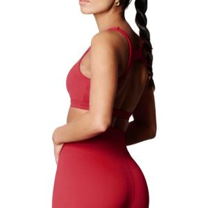 Soutien-gorge de sport d'été pour femmes, vente en gros, personnalisable, sensation de nu, dos ouvert, design imperméable, style simple, options grandes tailles - Product Image 3