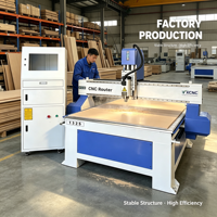 Routeur CNC pour le travail du bois à broche unique avec système d'aspiration pour le traitement du bois, du MDF, de l'acrylique et de la signalétique publicitaire - Moteur à roulement Syntec
