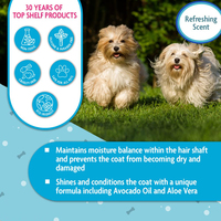 Après-shampoing en spray pour animaux de compagnie sous marque privée : Brillance, réduction de la perte de poils, spray sans rinçage léger pour chiens, chats et chiots, spray démêlant