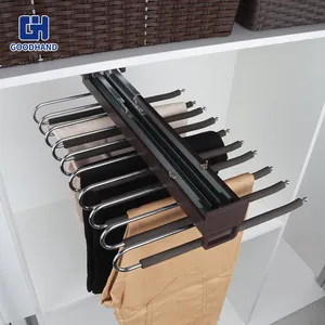 Fábrica de Alta Qualidade Dois Lados Calças Cabide Guarda-roupa Acessórios Top Montado Roupas Racks Retire Calças Rack