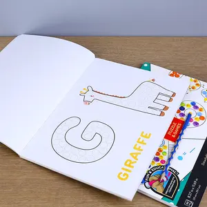 Servicio de impresión de diseño personalizado cubierta suave pintura boceto actividad para colorear libro para colorear para niños