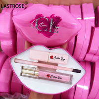 Kit d'emballage en forme de lèvres de marque privée 3 en 1 Baume à lèvres hydratant Rouge à lèvres mat naturel imperméable Rouge à lèvres nude Crayon à lèvres brun foncé