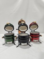 Mini barbecue en céramique moderne de 4,5 pouces, ornement décoratif de table, cadeau personnalisé, vente en gros, fumoir à charbon de bois pour camping en extérieur