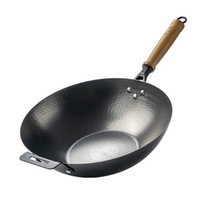 Ustensiles de cuisine chinois sans revêtement, compatibles induction, fond plat, poêles à frire, martelées, ultra-légères, en acier au carbone fin, <span class=keywords><strong>wok</strong></span> de <span class=keywords><strong>Pékin</strong></span> - Product Image 1