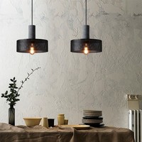 Lampe suspendue industrielle en fer forgé, luminaire décoratif en ciment, pour restaurant, bar, hôtel, salle à manger