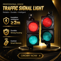 Feu de signalisation LED rouge-vert à haut flux, double unité, 100 mm 200 mm, signal Stop/Go, 2 aspects, 2 couleurs, indicateur de contrôle de voie