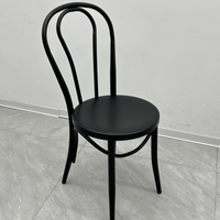 Chaise de salle à manger industrielle en fer forgé rétro avec dossier rond pour restaurant et bar à domicile, chaise de mariage