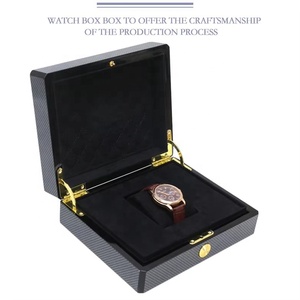 Scatola per Orologi in Fibra di Carbonio Personalizzata, Lussuosa Scatola in Legno con Finitura Laccata, Prezzo all'Ingrosso per Confezione Singola di Orologi - Product Image 2