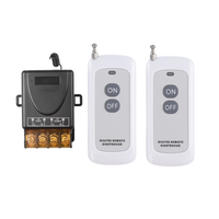 Interruptor de Control Remoto Inalámbrico de 433 MHz, Receptor de Relé de 1 Canal y 30A AC220V, Transmisor de Código Fijo para Puerta de Garaje, Motor, Luz, Encendido/Apagado
