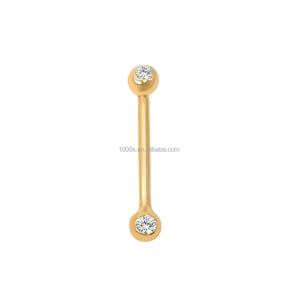 14K Puur Goud Piercing Buik Ring Trendy Echt 14K Geel Goud Cz Instelling Fijne Sieraden Piercing