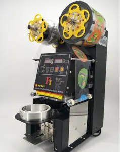 Customized fully automatic plastic cup sealing machine sealer for bubble tea candy floss smoothies