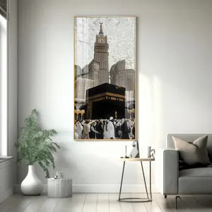 Decorações islâmicas para casa, porcelana de cristal, pinturas decorativas, vidro de cristal, arte de parede islâmica, fresco árabe