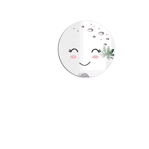 Miroir mural pour chambre d'<span class=keywords><strong>enfant</strong></span>, visage souriant rond, dessin animé mignon, décoration murale, miroir de vanité, décoration de la maison, enfants, filles, moderne - Product Image 1