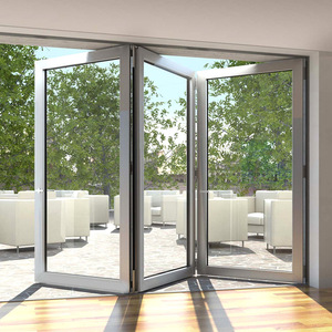 Portes pliantes en aluminium à double vitrage insonorisées pour véranda - Product Image 1