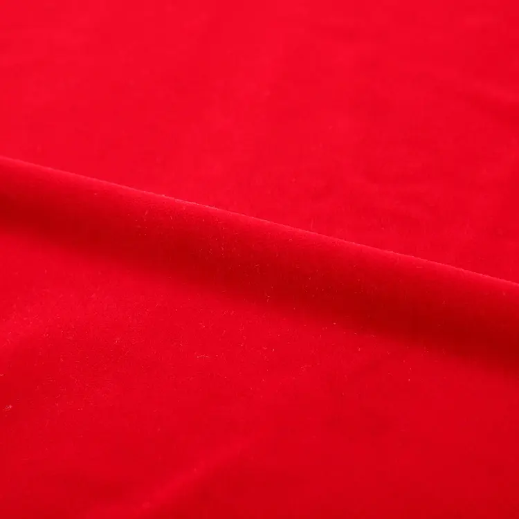 Couleur rouge français velours tissu d'ameublement velours fabricants tissus pour robes