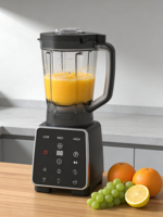 Nouvel ensemble de mixeur électrique multifonction en plastique robuste 2-en-1, six boutons, 1,8 L, faible bruit, pour smoothies