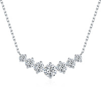 Collier en argent 925 avec pendentif Moissanite classique en forme de V, entièrement serti de diamants, 1,7 carat, pour le commerce transfrontalier TikTok Direct Supply