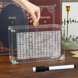Boîte de dépôt d'argent numérique en acrylique OEM coffre-fort pratique <span class=keywords><strong>banque</strong></span> d'argent d'épargne numérique pour l'épargne comptage de pièces produit tirelires - Product Image 1