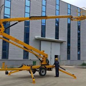 รถกระเช้าไฮดรอลิกแบบยืดหดได้ 10 เมตร พร้อมเครนแบบมีข้อต่อและตะกร้าหมุน - Product Image 4