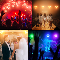 UKING 7 LED Mini Strobe Rétro pour Scène, Lumière DJ Club 7x50W COB LED à Effet Pixel pour Club, Mariage, Fête