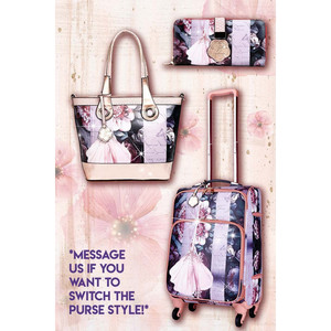 Blossomz 3PC Set Tote + Travel Carry on Bags [BBL6999-9018-WA] - Product Image 3