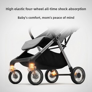 <span class=keywords><strong>Poussette</strong></span> multi-positions en alliage d'aluminium léger, best-seller transfrontalier, pliage en un clic, s'abaisse à plat, format de poche pour bébés - Product Image 4