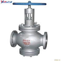 Vannes de purge, vanne à boisseau à bride en acier moulé intégrée, DN25-DN300, eau, manuelle, température moyenne/basse/normale