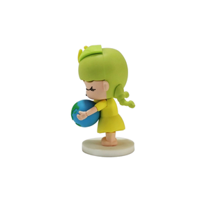 Eco-Friendly <strong>Hand</strong>-Painted Resin Artistic Figurine Girl <strong>Holding</strong> <strong>Globe</strong> Desk Ornament Room Decor Educational Kids Gift - Product Image 2