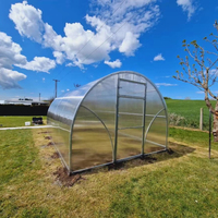 Serre de jardin en polycarbonate Sigma de style polonais 3*6m pour jardin arrière, vente en gros d'usine OEM, serre urbaine accessible à l'intérieur