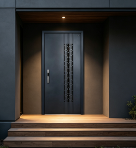 <span class=keywords><strong>Puerta</strong></span> de Seguridad Antirrobo para Exteriores de Villa, Diseño Moderno, Construcción de Acero/Acero Galvanizado, Personalizable, Modelo ZK, 3 Años de Garantía - Product Image 4