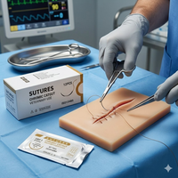 Fil de suture médical professionnel conçu pour une fixation sécurisée des nœuds, une couture de précision et une cicatrisation optimale en nylon, soie, polyester, PGA