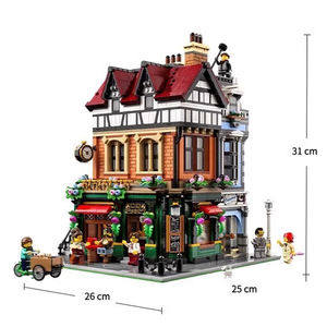 Modello di Mattoni Stile Street View, Edificio Modulare Retrò Tudor, Giocattolo DIY in Plastica, Regalo di Natale Perfetto per Adulti e Bambini - Product Image 3