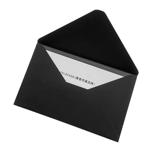 Cao cấp Tactile giấy sinh nhật Cảm ơn bạn với phong bì mong muốn màu đen cổ điển thẻ thiệp chúc mừng với logo cho doanh nghiệp nhỏ - Product Image 4