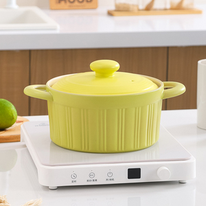Ensemble de casseroles et de marmites en céramique antiadhésive de style américain moderne Cooklover avec poignée en silicone, compatible lave-vaisselle - Product Image 2