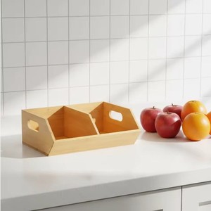 Caja de Almacenamiento Rectangular de Bambú de 1L para Cocina, Dormitorio y Comedor - Product Image 1