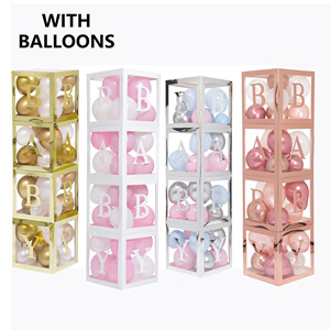 First Birthday Centerpiece Decor Supplies for Boys and Girls Gender Reveal Backdrop Baby Shower Boxes balloon Party Decorations