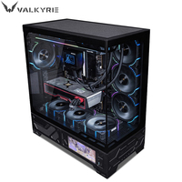 Casing Komputer Gaming Valkyrie VK03 Putih Aluminium dengan Layar Pendingin Air 360 dan Layar Sentuh LCD 6,2 Inci