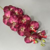 Petite orchidée artificielle à 3 têtes, nouvelle arrivée, populaire, soyeuse, pour la maison, mariage, Noël, remise de diplôme, Pâques, décorations