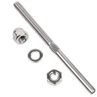 Kit de tension de câble en acier inoxydable 316 à œil fermé avec écrous hexagonaux, tendeur de câble de qualité marine pour clôture de pont
