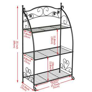 Suoernuo Étagère de <span class=keywords><strong>jardin</strong></span> intérieure et extérieure Support de rangement <span class=keywords><strong>Porte</strong></span>-<span class=keywords><strong>pot</strong></span> en métal à 2 niveaux pour <span class=keywords><strong>plantes</strong></span> Escaliers à <span class=keywords><strong>fleurs</strong></span> Support pour pots de <span class=keywords><strong>fleurs</strong></span> - Product Image 5