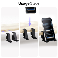 Support de téléphone pliable à clipser pour moniteur, accessoires de bureau pour ordinateur, en ABS, hauteur réglable