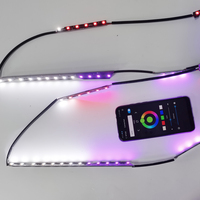 Infiniti G25 G37 Verbesserte Scheinwerfer für 10-15 Viertürer-Modelle, 2 Stück LED DRL Blinker Angel Eye CHASING RGBW SK6812