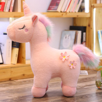 Jouets en peluche licorne Kawaii, 3 styles, poupée cheval, peluche douce, décoration de la maison pour enfants, cadeaux, oreiller, animal en peluche licorne, taille grande 25-100 cm