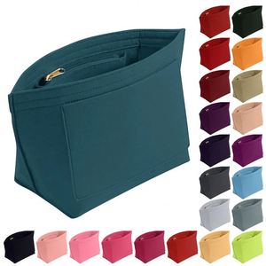 Organisateur de sac à fermeture éclair géométrique tendance pour petits sacs fourre-tout avec doublure intérieure en feutre non tissé et poignée souple - Product Image 1
