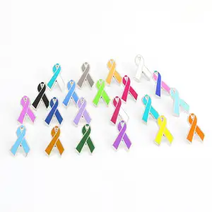 Insignia de alta calidad para el cáncer, mascarilla rosa para el cuidado de la salud Mental, con solapa esmaltada para el cáncer de pecho - Product Image 1