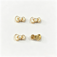 Fermoirs magnétiques en laiton en forme d'arc, fermoirs en perles de coquillage plaqués or pour la fabrication de bijoux, pour créer des accessoires de bijouterie spéciaux