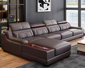 Juego de Sofás de Estilo Europeo Moderno 2024, Juego de Sillas para Sala de Estar, Muebles para el Hogar, Sofás de Cuero Minimalistas, Sofás de <span class=keywords><strong>Esquina</strong></span> - Product Image 2