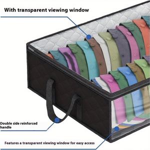Sac de rangement pliable en tissu non tissé pour bagages, chaussures et chapeaux, housse anti-poussière pour vêtements, pour salon, à un seul niveau - Product Image 4