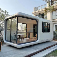 Maison flottante modulaire de luxe en conteneur, maison mobile intelligente, villa préfabriquée flottante pour la vie en bord de mer